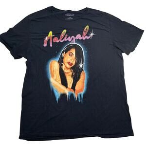 Aaliyah Graffiti graphic t-shirt Women's Black Size Large